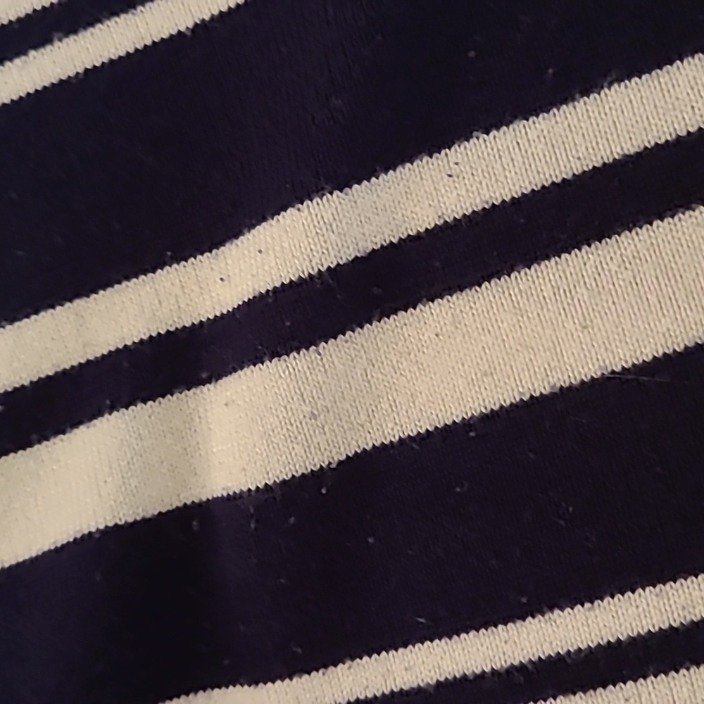 Lane Bryant Blue & White V-Neck Striped Sweater - Picture 6 of 6